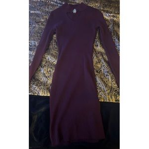 Burgundy dress